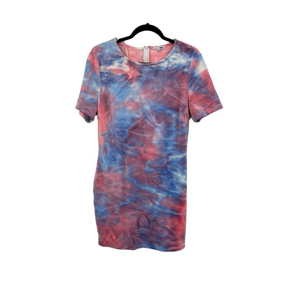 Fashion Nova Dress Womens 1X Light Mood Velour Mini Blue Combo Tie Dye NWT - Picture 4 of 9